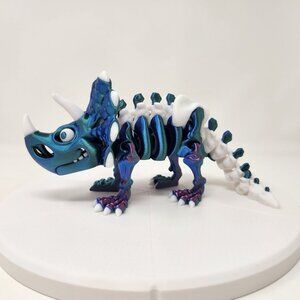 3D Printed Flexi Factory Articulated Triceratops Dinosaur Skeleton 8" x 3.75